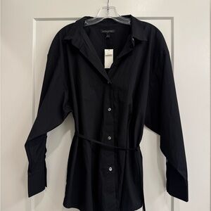 Banana Republic Black Button-Up Shirt
